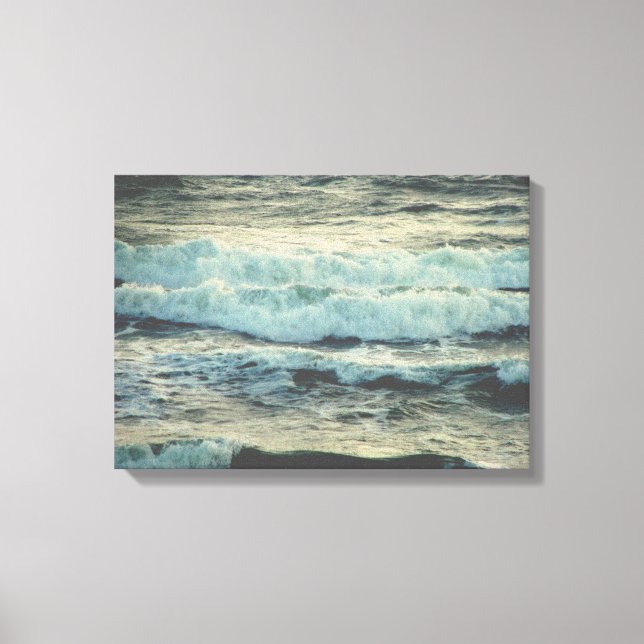 Crashing Ocean Waves Canvas Wrap Print (Front)