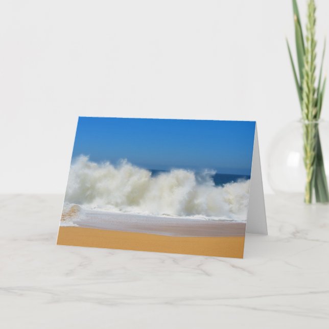 Crashing Ocean Waves Greeting Card (Front)