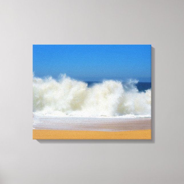 Crashing Ocean Waves Stretched Canvas Print (Front)