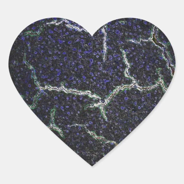 crashing shell heart sticker (Front)