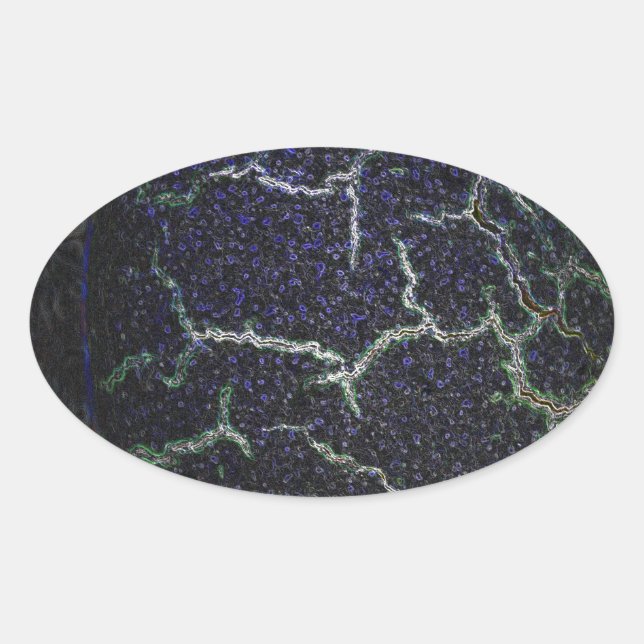 crashing shell oval sticker (Front)