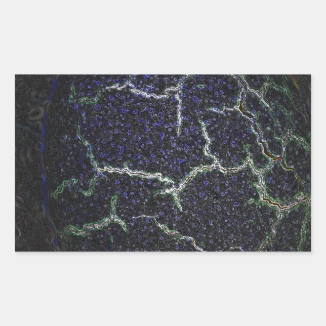 crashing shell rectangular sticker (Front)