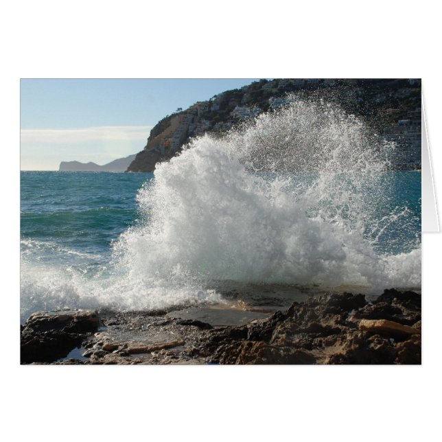 Crashing Surf on Rocks, Mallorca, Spain (Front Horizontal)