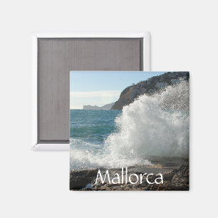 Crashing Surf on Rocks, Mallorca, Spain Magnet