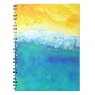 Crashing Waves Abstract Seascape Painting Notebook