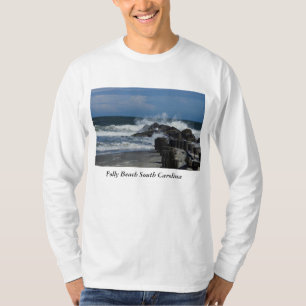 Crashing Waves At Folly T-Shirt