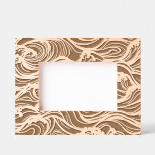 crashing waves etched frames