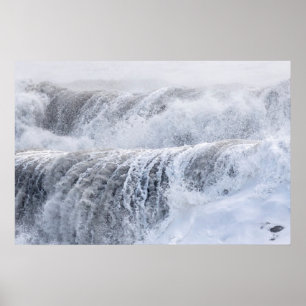 Crashing Waves In Winter Poster