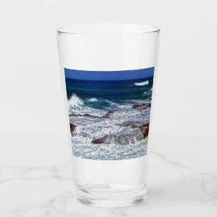Crashing Waves On Rocks Glass