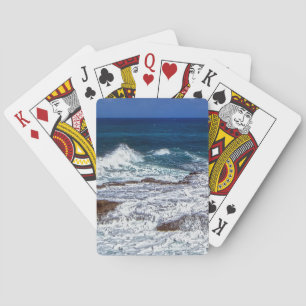 Crashing Waves On Rocks Playing Cards