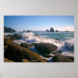 Crashing waves poster