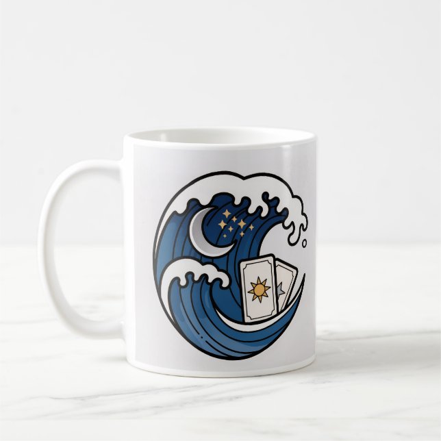 Crashing Waves&Tarot Cards Coffee Mug (Left)
