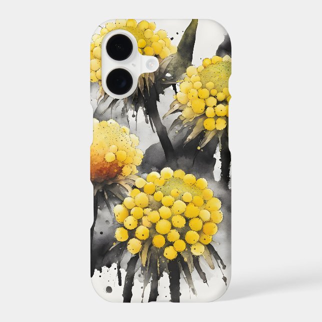 Craspedia - Watercolor flowers (Back)