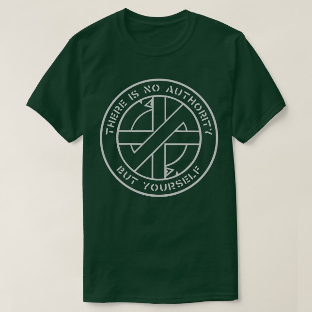 Crass There Is No Authority But Yourself T-Shirt (Design Front)