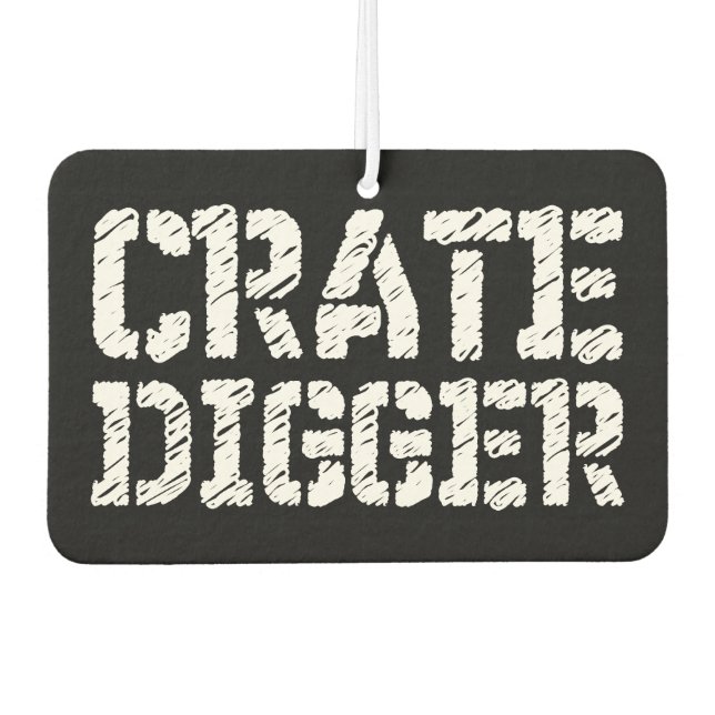 Crate Digger Car Air Freshener (Front)