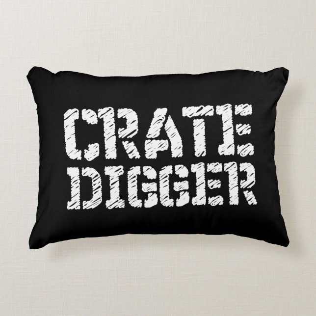 Crate Digger Decorative Cushion (Front)