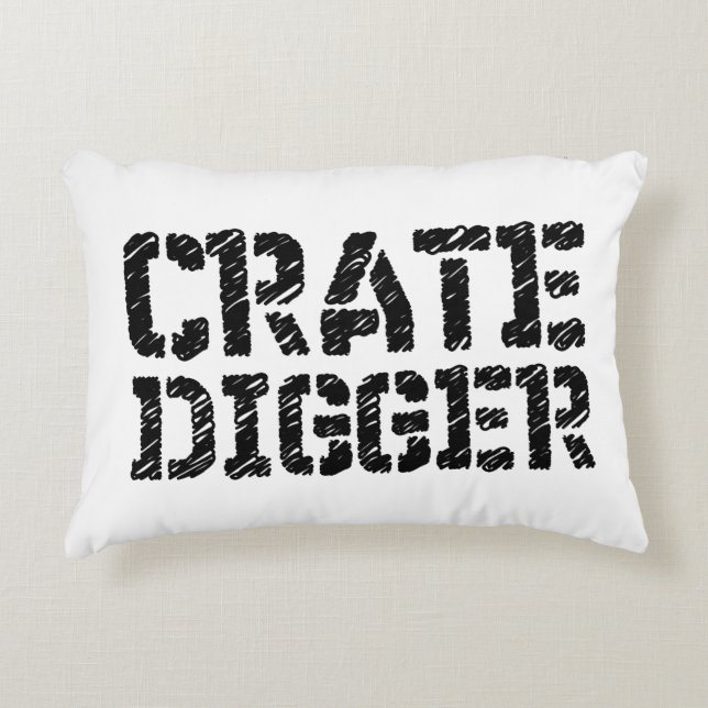 Crate Digger Decorative Cushion (Front)