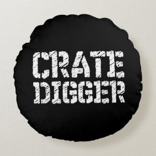 Crate Digger Round Cushion