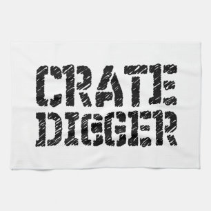 Crate Digger Tea Towel