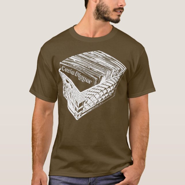 Crate Diggers TShirt Record Collector DJ Tee (Front)