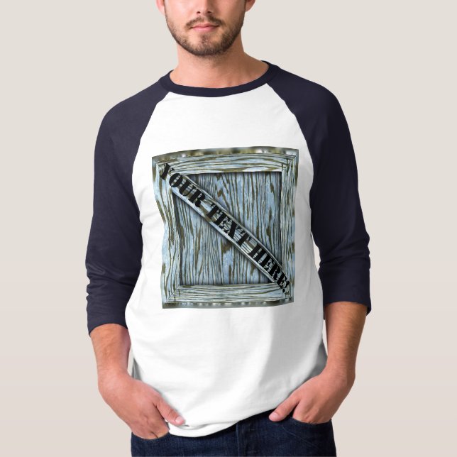 Crate T-shirt - blue wood (Front)