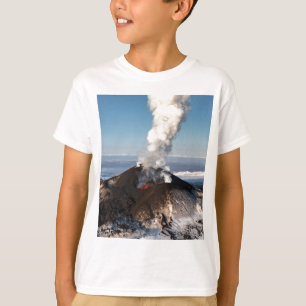 Crater eruption volcano: lava, gas, steam, ashes T-Shirt