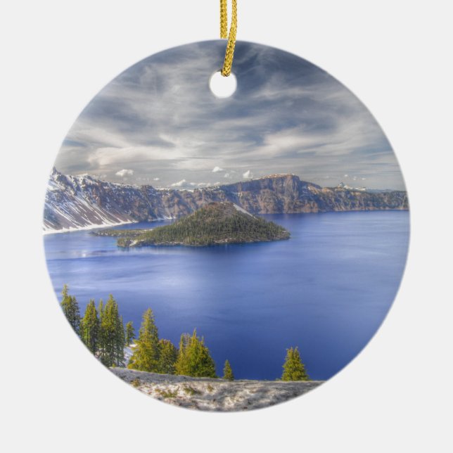 crater-lake-277 ceramic tree decoration (Front)