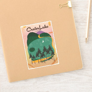 Crater lake Canada Travel poster