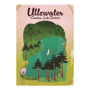 Crater lake Canada Travel poster