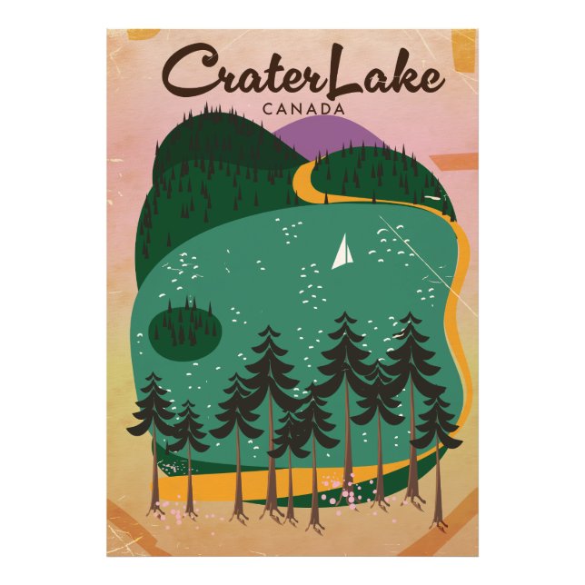 Crater lake Canada Travel poster (Front)