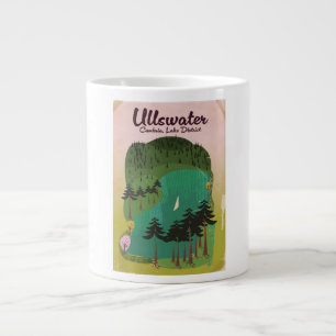 Crater lake Canada Travel poster Large Coffee Mug
