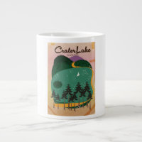 Crater lake Canada Travel poster