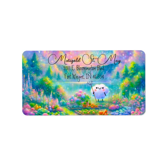 Crater Lake Cloud Gardening Address Labels (Front)