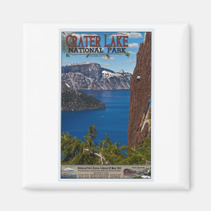 Crater Lake - Informational Poster Magnet