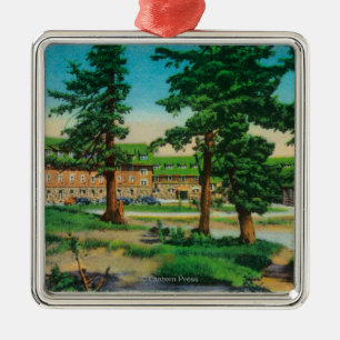 Crater Lake Lodge and Old PinesCrater Lake, OR Metal Tree Decoration