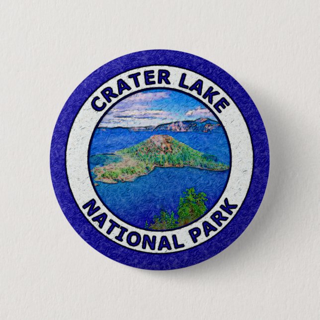 Crater Lake National Park 6 Cm Round Badge (Front)