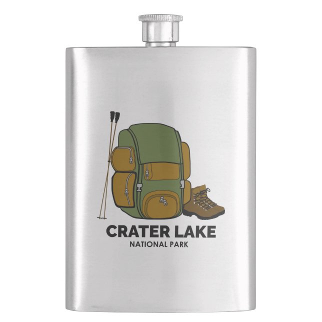 Crater Lake National Park Backpack Hip Flask (Front)