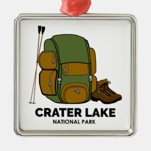 Crater Lake National Park Backpack Metal Tree Decoration