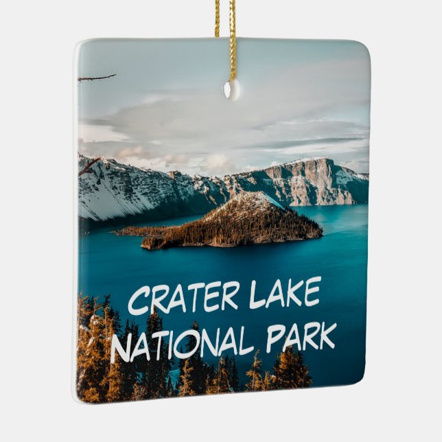 Crater Lake National Park Christmas Ornament (Right)