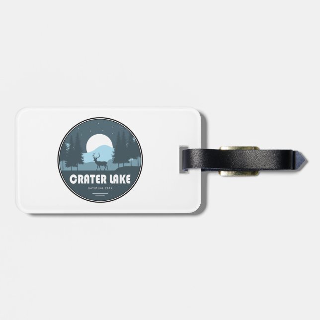 Crater Lake National Park Deer Luggage Tag (Back Horizontal)