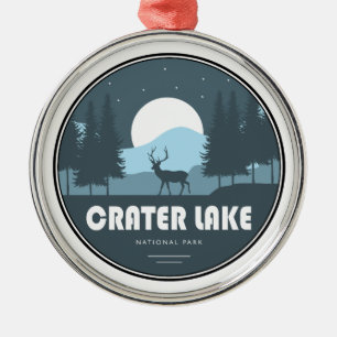Crater Lake National Park Deer Metal Tree Decoration