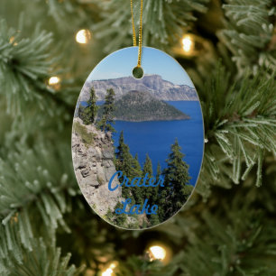 Crater Lake National Park Holiday Ceramic Tree Decoration