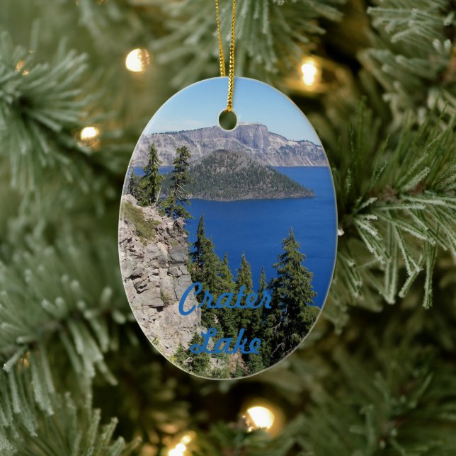 Crater Lake National Park Holiday Ceramic Tree Decoration (Tree)