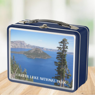 Crater Lake National Park Landscape Metal Lunch Box