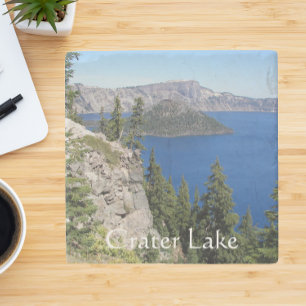 Crater Lake National Park Landscape Stone Coaster