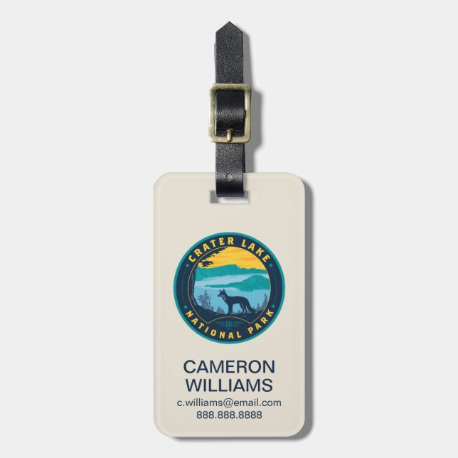 Crater Lake National Park Luggage Tag (Front Vertical)
