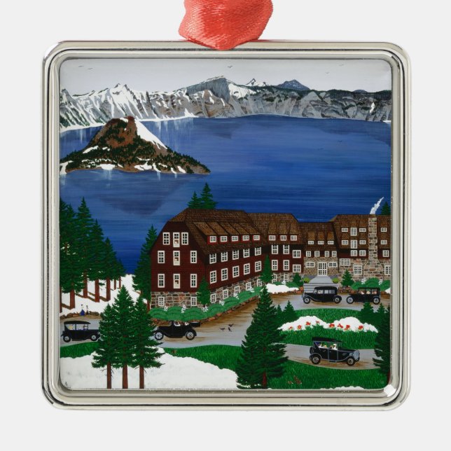Crater Lake National Park Metal Tree Decoration (Front)