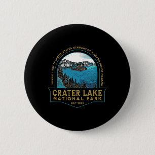 Crater Lake National Park Oregon Mount Mazama Hiki 6 Cm Round Badge