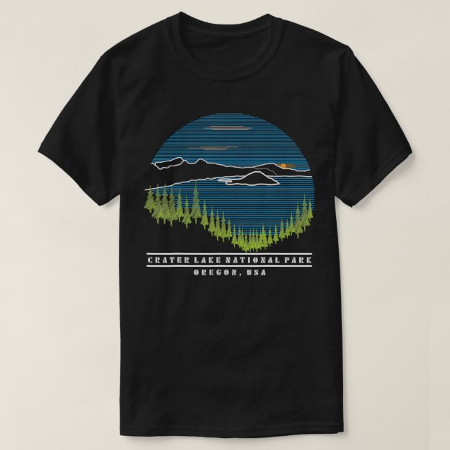 Crater Lake National Park Oregon Outr Hiking Natur T-Shirt (Design Front)