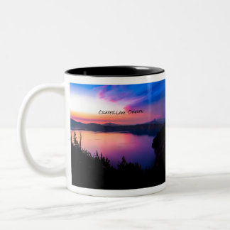 Crater Lake National Park Oregon Sunset Two-Tone Coffee Mug